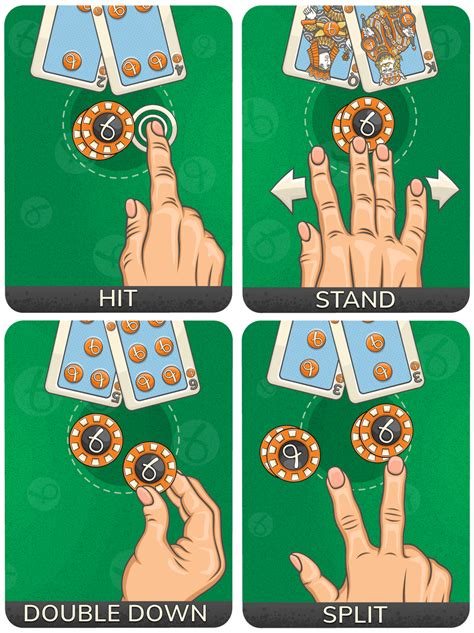 hand signals for blackjack